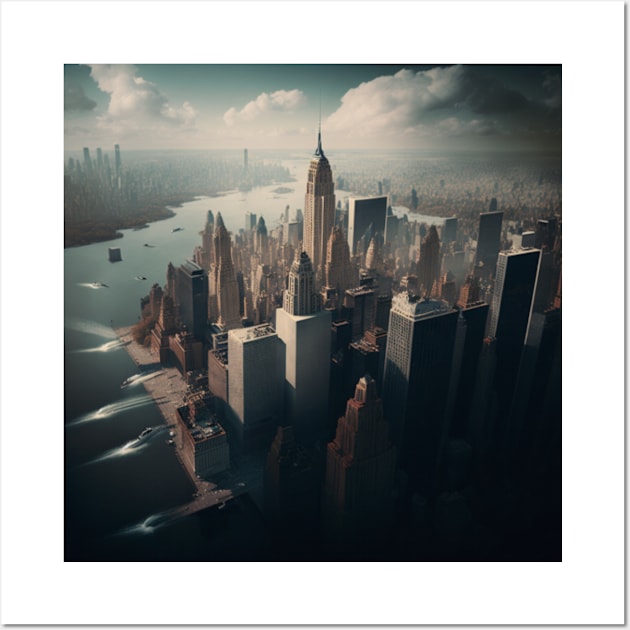 New York skyline at night Wall Art by KK-Royal